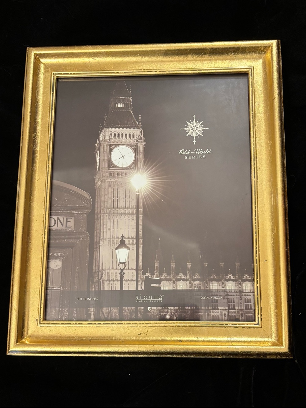 Sicura Gold Picture Frame - Classic Gold Finish. 8x10.